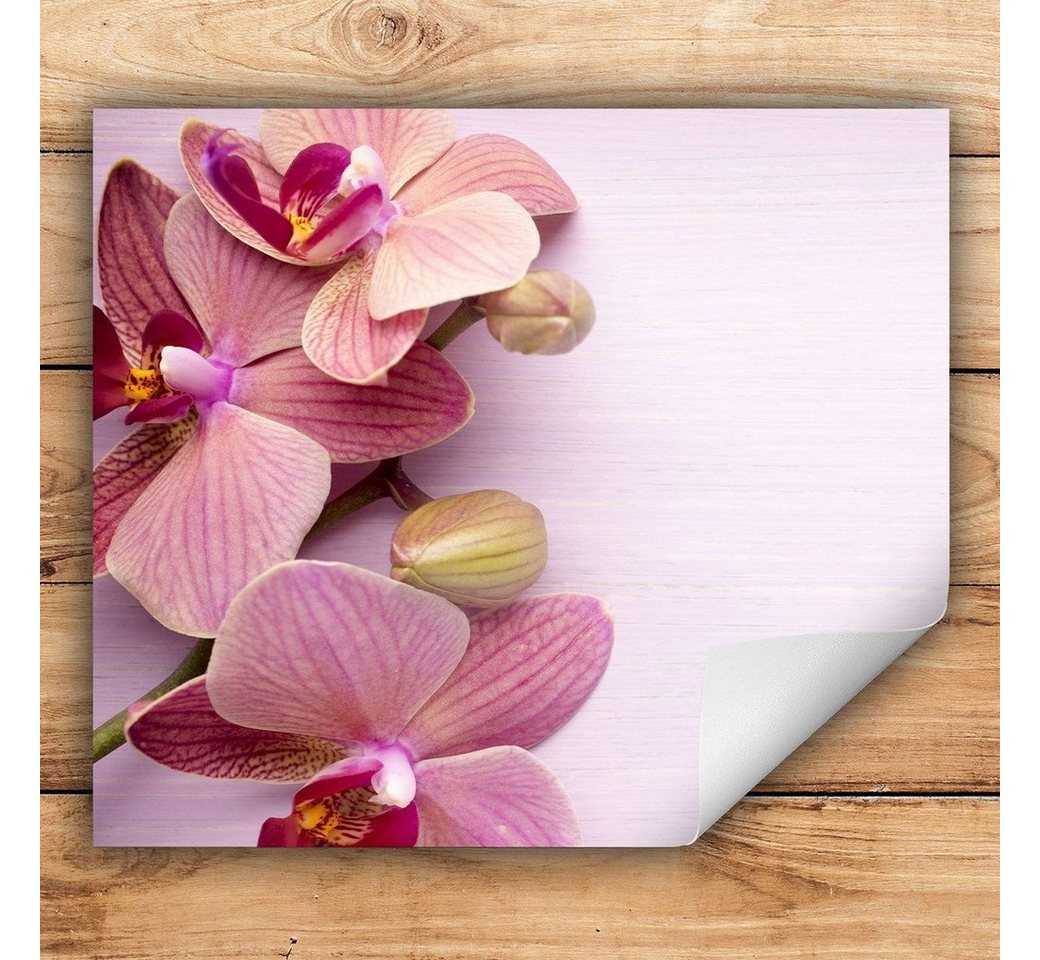 Decorwelt Herd-Abdeckplatte Herdabdeckplatte Kunststoff Aufrollbare Matte Küche Blumen Pink Herd, (60x52, 1 tlg), für alle Herdarten excl. Gasherde von Decorwelt