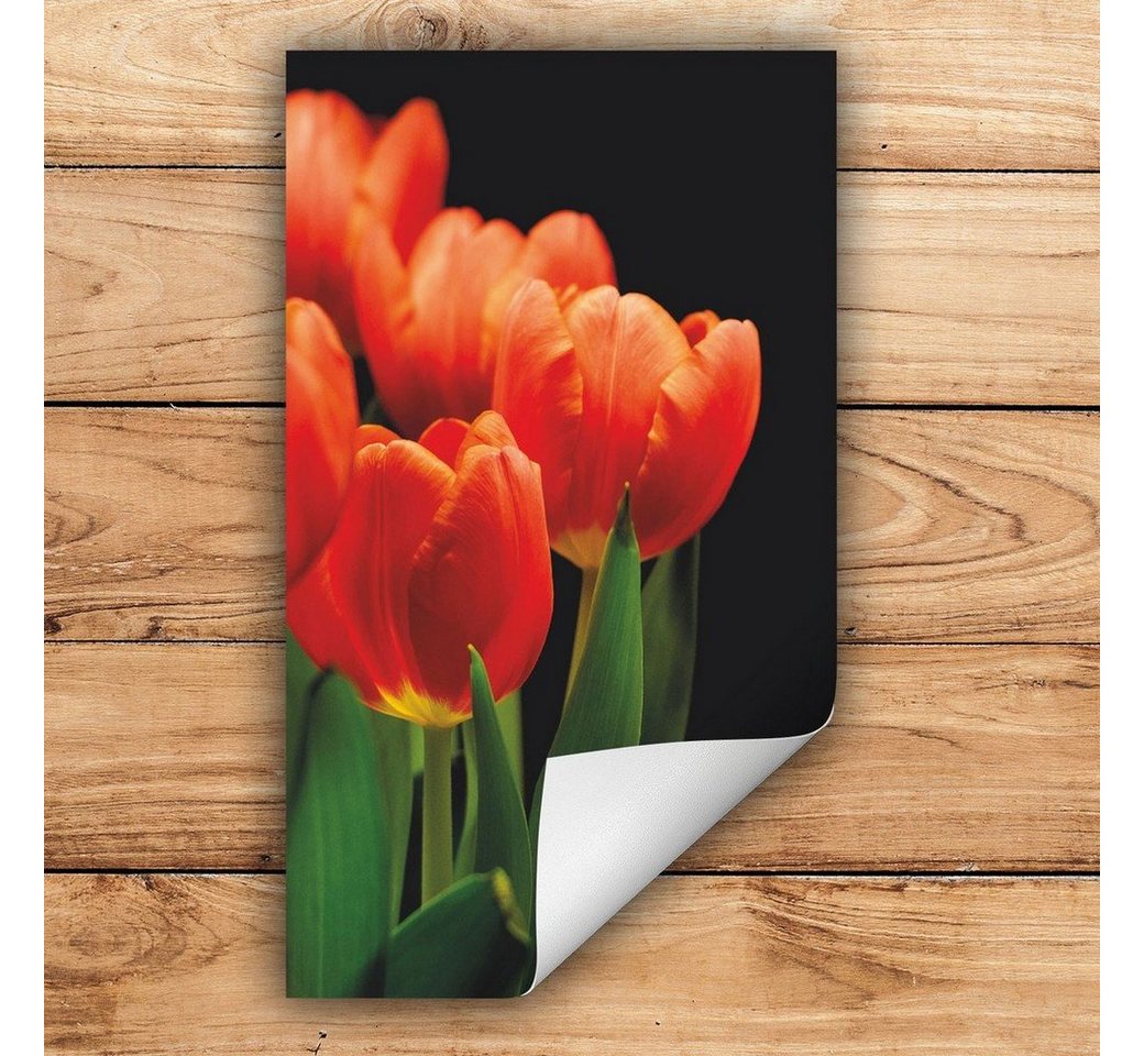 Decorwelt Herd-Abdeckplatte Herdabdeckplatte Kunststoff Aufrollbare Matte Küche Blumen Schwarz, (30x52, 1 tlg), für alle Herdarten excl. Gasherde von Decorwelt