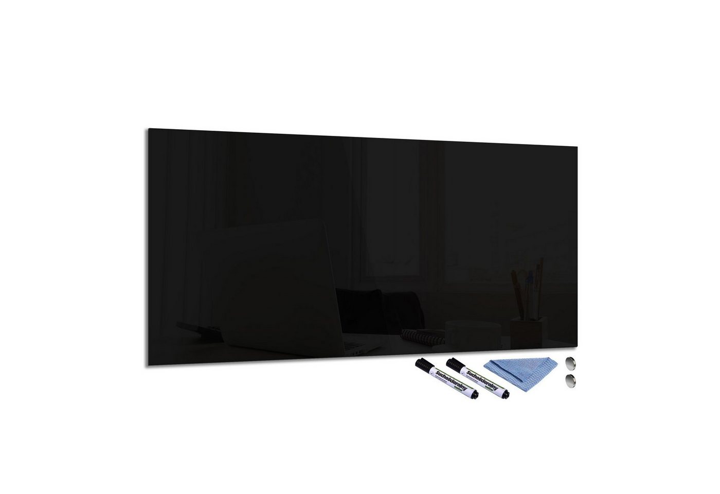 Decorwelt Magnettafel Glas-Magnettafel 50x100 Pinnwand Wand mit Zubehör Whiteboard Küche, Magnetwand, Whiteboard Magnetisch Schwarz Decorwelt Magnettafel Glas-Magnettafel 50x100 Pinnwand Wand mit Zubehör Whiteboard Küche, Magnetwand, Whiteboard Magnetisch Schwarz von Decorwelt