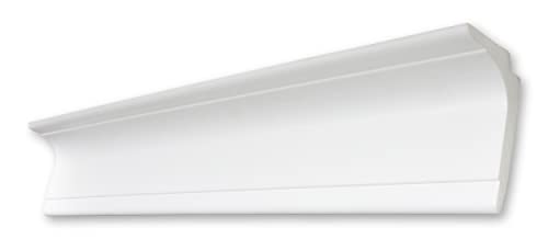 DECOSA Zierprofil L100 SASKIA - Multifunktionale Stuckleiste in Weiß - 5 Leisten à 2 m Länge = 10 m - Licht- oder Gardinen-Leiste - Styropor 60 x 100 mm - Für Decke oder Wand von Decosa