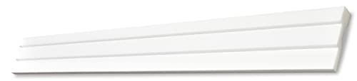 Decosa Deckenleiste F60 Veronique - Edle Stuckleiste in Weiß - 10 Leisten à 2 m Länge = 20 m - Zierleiste aus Styropor 60 mm - Für Decke oder Wand von Decosa