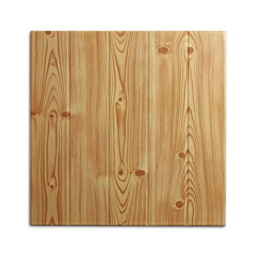 Decosa Deckenplatten ATHEN in Kiefer Dekor - 80 Platten = 20 m2 - Deckenpaneele in Holz Optik - Decken Paneele aus Styropor - 50 x 50 cm von Decosa