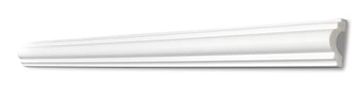 DECOSA Flachprofil Michelle (FP40) - Edle Stuckleiste in Weiß - 13 Leiste à 2 m Länge = 26 m - Zierleiste aus Styropor 40 mm - Für Decke oder Wand von Decosa