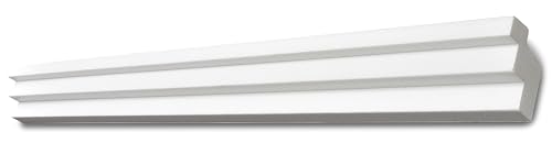 DECOSA Zierprofil G36 KRISTINE, 1 Leiste à 2 m Länge - Dekorative Zierleiste in Weiß für indirekte Beleuchtung von Wand und Decke - 38x48mm von Decosa