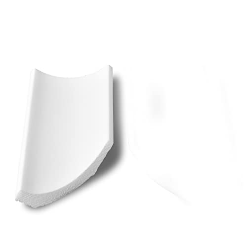 Decosa Leistenstück für Innenecke Deckenleiste B10-2 Leisten à ca. 20 cm Länge ergeben 1 Ecke - 4er Set - Zierleiste aus Styropor 72 x 72 mm - Für Decke und Wand von Decosa