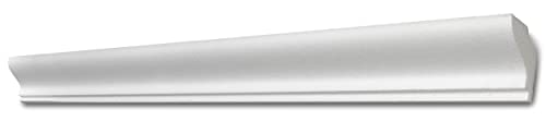 DECOSA Zierprofil G37 KATHLEEN, 1 Leiste à 2 m Länge - Dekorative Zierleiste in Weiß für indirekte Beleuchtung von Wand und Decke - 33 x 41mm von Decosa
