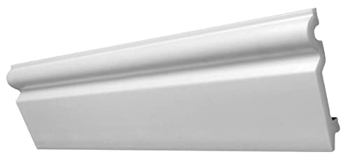 Decosa Sockelleiste SK100-12 Leisten à 2 m Länge = 24 m -Fußleiste in Weiß - Fußbodenleiste aus Styropor 14 x 100 mm - Stoßfeste Abdeckleiste von Decosa