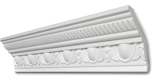 Decosa Stuckleiste G38 - Deckenleiste in Weiß - 10 Leisten à 2 m Länge = 20 m - Zierleiste aus Styropor 105 x 105 mm - Für Decke oder Wand von Decosa