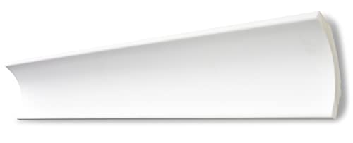 DECOSA Zierprofil B10 - Edle Stuckleiste in Weiß - 1 Leiste à 2 m Länge = 2 m - Zierleiste aus Styropor 72 x 72 mm - Für Decke oder Wand von Decosa