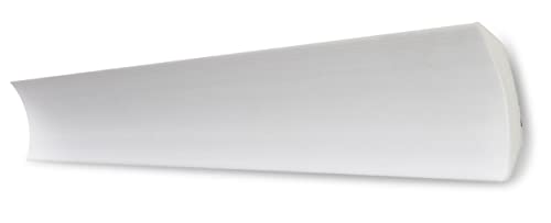 DECOSA Zierprofil B9 BERNADETTE - 10 Leisten à 2 m Länge = 20 m - Edle Stuckleiste in Weiß - Zierleiste aus Styropor 55 x 55 mm - Für Decke oder Wand von Decosa