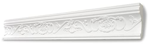 DECOSA Zierprofil G6 GIANNA, weiß, 1 Leiste à 2 m Länge, 35 x 75 mm von Decosa