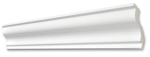 Decosa Deckenleiste S100 Sylvia - Edle Stuckleiste in Weiß - 1 Leiste à 2 m Länge = 2 m - Zierleiste aus Styropor 70 x 70 mm - Für Decke oder Wand von Decosa