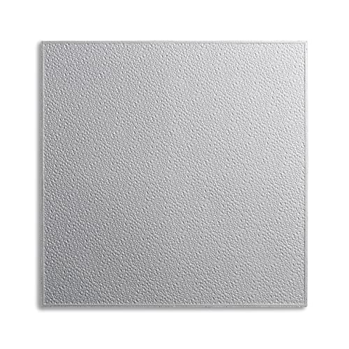 DECOSA Deckenplatten TURIN - 16 Platten = 4 m2 - Edle Deckenpaneele weiß in Putz Optik - Dekor Paneele 50 x 50 cm aus Styropor - Decken Styroporpaneele von Decosa