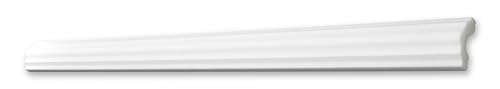 DECOSA Flachprofil I40 SANDRA - Edle Stuckleiste in Weiß - 10 Leisten à 2 m Länge = 20 m - Zierleiste aus Styropor 40 mm - Für Decke oder Wand von Decosa