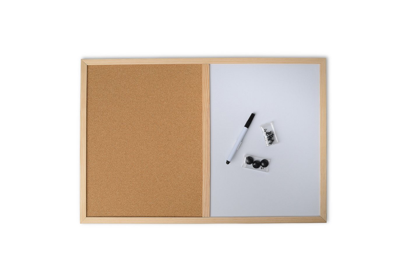 Decosa Memoboard Decosa Pinnwand mit Stift und Pins, 600 x 400 x 15 mm, (1-tlg), Inkl. Stift und Pins von Decosa