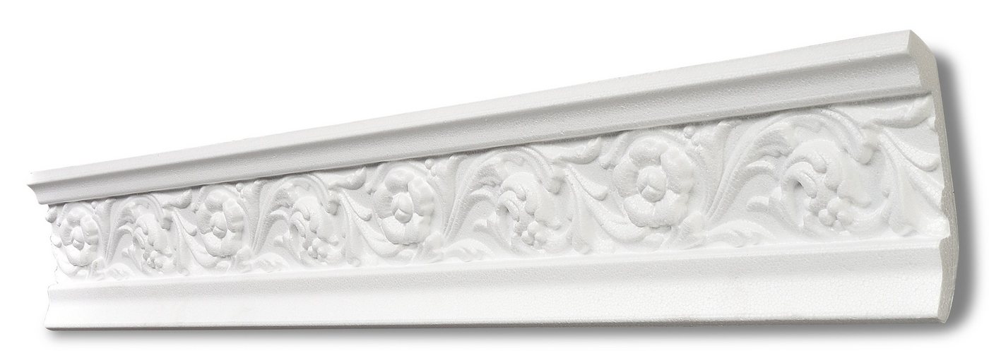 Decosa Zierleiste Decosa Stuckleiste G3 (Gracia), 50 x 80 mm, Länge: 2 m, Kleben, Polystyrol (Styropor), 30-St. von Decosa