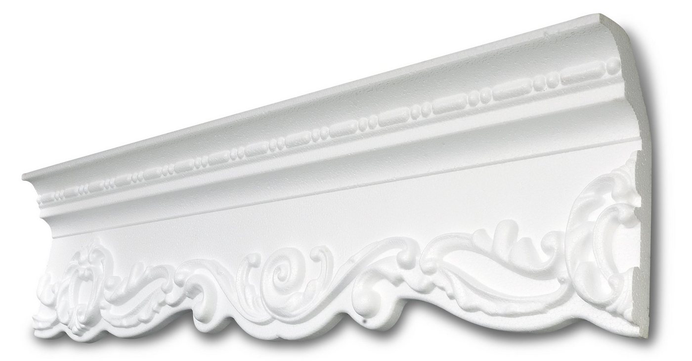 Decosa Zierleiste Decosa Stuckleiste G39, 58 x 140 mm, Länge: 2 m, Kleben, Polystyrol (Styropor), 1-St. von Decosa