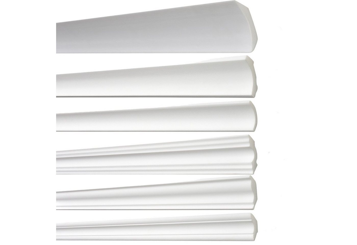 Decosa Zierleiste Decosa Zierprofil-Set, Länge: 1,5 m, aus A40, A50, B5, B7, B9, S50, Kleben, Polystyrol (Styropor), 10-St. von Decosa