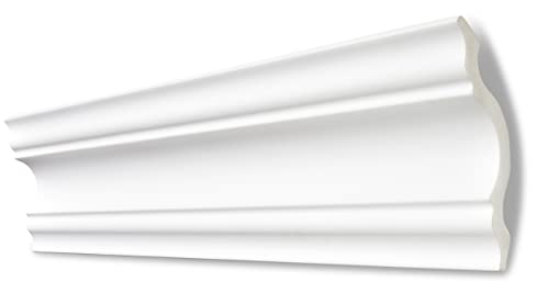Decosa Deckenleiste A110 Selina - Edle Stuckleiste in Weiß - 5 Leisten à 2 m Länge = 10 m - Zierleiste aus Styropor 110 x 110 mm - Für Decke oder Wand Decosa Deckenleiste A110 Selina - Edle Stuckleiste in Weiß - 5 Leisten à 2 m Länge = 10 m - Zierleiste aus Styropor 110 x 110 mm - Für Decke oder Wand von Decosa