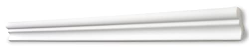 DECOSA Zierprofil F35 STELLA - Edle Stuckleiste in Weiß - 30 Leisten à 2 m Länge = 60 m - Zierleiste aus Styropor 35 x 32 mm - Für Decke oder Wand von Decosa