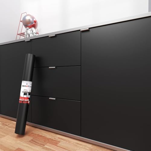 Decotalk Modernes Schwarze Tapete Selbstklebende Matt 40X1000cm Dicke Tapete Wasserfeste Selbstklebende Folie Superweich Möbelfolie Premium Vliestapete für Wohnzimmer Schlafzimmer Kabinette Decotalk Modernes Schwarze Tapete Selbstklebende Matt 40X1000cm Dicke Tapete Wasserfeste Selbstklebende Folie Superweich Möbelfolie Premium Vliestapete für Wohnzimmer Schlafzimmer Kabinette von Decotalk