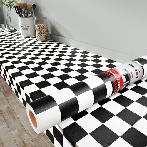 Decotalk Schwarz Weiße Schachbrett Tapete Selbstklebende 40X300cm Vinyl Wanddekoration Möbelfolie Modernes Design für Wohnzimmer Schlafzimmer Küche Leicht zu Installieren Perfekt für Inneneinrichtung Decotalk Schwarz Weiße Schachbrett Tapete Selbstklebende 40X300cm Vinyl Wanddekoration Möbelfolie Modernes Design für Wohnzimmer Schlafzimmer Küche Leicht zu Installieren Perfekt für Inneneinrichtung von Decotalk