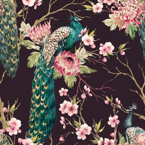 Decotalk Selbstklebende Tapete Blumentapete 44.5X300cm Orientalischen Stil Rosa Pfirsichblüte und Pfau Wandtapete Selbstklebend Möbelfolie Tapeten Blumen Wasserdicht Klebetapete für Wohnzimmer Decotalk Selbstklebende Tapete Blumentapete 44.5X300cm Orientalischen Stil Rosa Pfirsichblüte und Pfau Wandtapete Selbstklebend Möbelfolie Tapeten Blumen Wasserdicht Klebetapete für Wohnzimmer von Decotalk