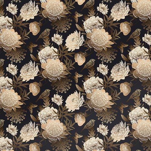 Decotalk Tapete Selbstklebend Blumen Schwarz&Gold Blumentapete 44.5X900cm Pfingstrose Blumen Wandtapete Selbstklebend Möbelfolie selbstklebende Deko Folie Wasserfest Möbelfolie Peel&Stick Wallpaper Decotalk Tapete Selbstklebend Blumen Schwarz&Gold Blumentapete 44.5X900cm Pfingstrose Blumen Wandtapete Selbstklebend Möbelfolie selbstklebende Deko Folie Wasserfest Möbelfolie Peel&Stick Wallpaper von Decotalk