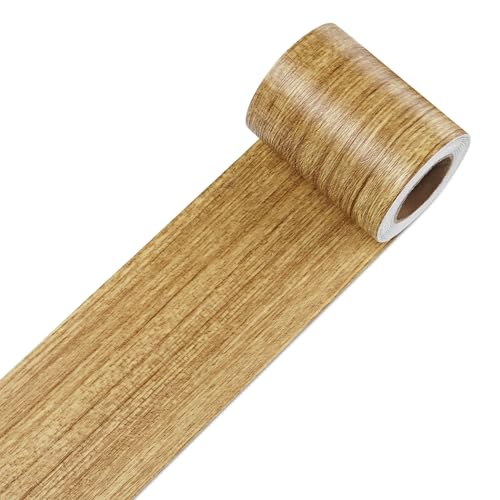 Decotalk Wandbordüre Selbstklebend Holz Dekoration Hellbraun 7.6X600cm Bordüre Selbstklebend Deko Für Spiegelrahmen Tür Küche Fliesen Bordüre Holzoptik Klebefolie Für Möbel Tapete Holz Wasserdicht von Decotalk