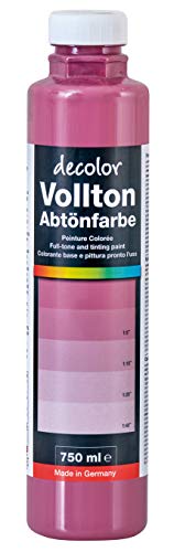 decotric Decolor Bunte Wandfarbe Violett - 750 ml I Dispersionsfarbe für dekorative Anstriche und wasserbasierten Materialien I Hohe Farbkraft & Ergiebigkeit von decotric