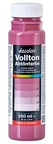 Decotric Decolor Bunte Wandfarbe Violett - 250 ml I Dispersionsfarbe für dekorative Anstriche und wasserbasierten Materialien I Hohe Farbkraft & Ergiebigkeit von Decotric