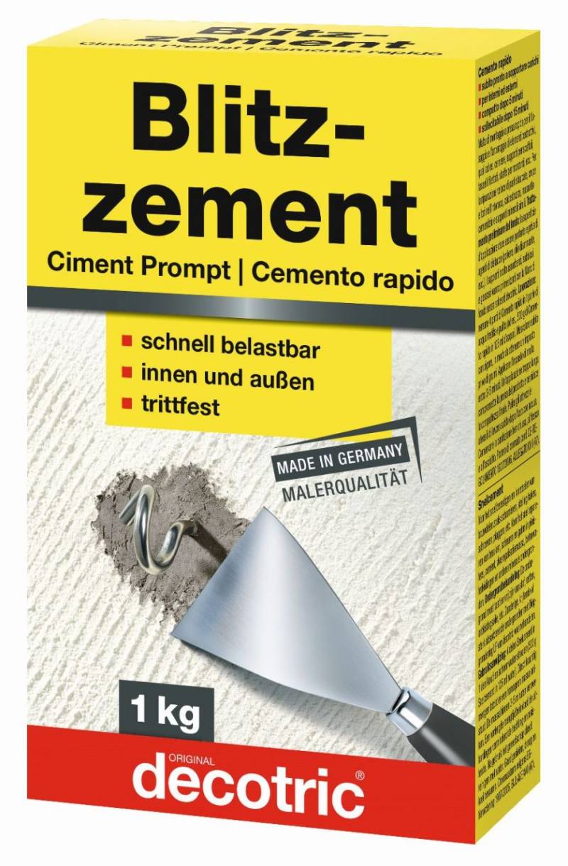 Decotric Blitzzement grau, 1 kg von Decotric