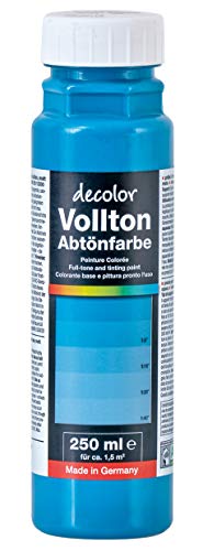 decotric Decolor Bunte Abtönfarbe Petrol - 250 ml I Dispersionsfarbe für dekorative Anstriche und wasserbasierten Materialien I Hohe Farbkraft & Ergiebigkeit von decotric