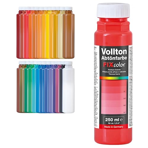 Decotric Decolor Bunte Abtönfarbe Signalrot - 250 ml I Dispersionsfarbe für dekorative Anstriche und wasserbasierten Materialien I Hohe Farbkraft & Ergiebigkeit von Decotric