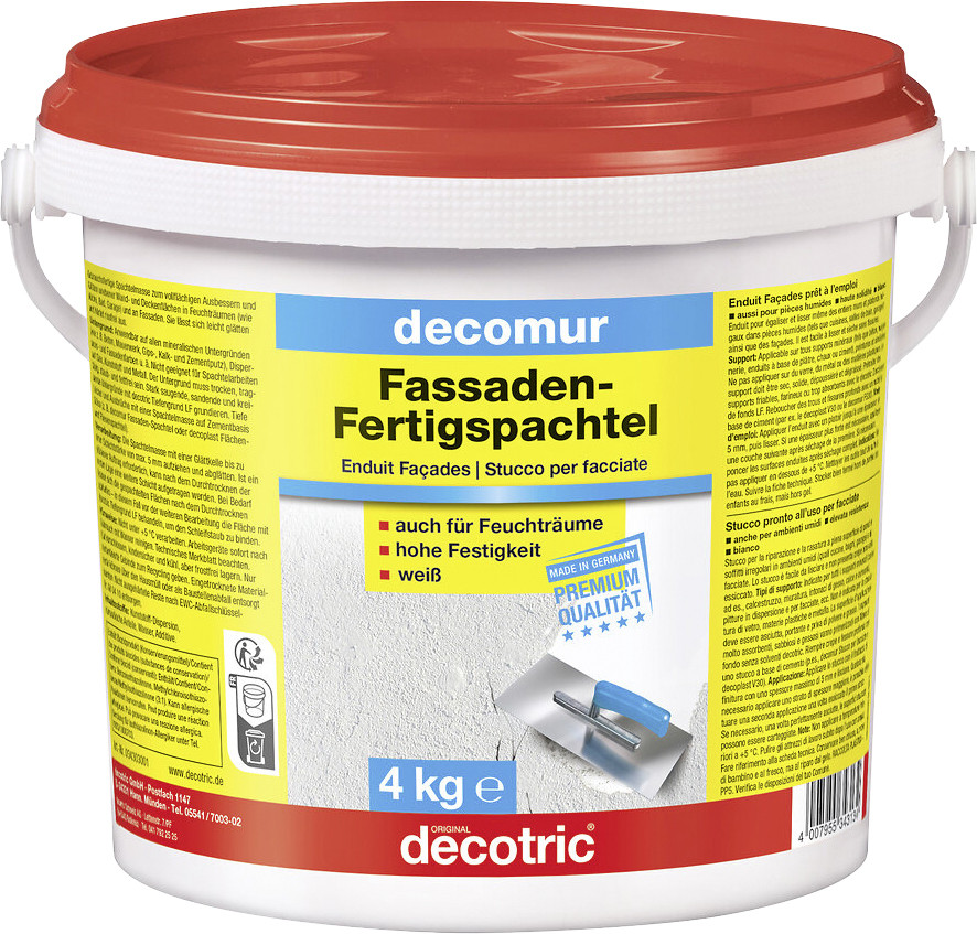 Decotric Decomur Fassaden-Fertigspachtel 4 kg von Decotric