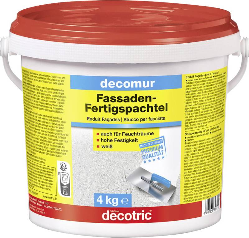 Decotric Decomur Fassaden-Fertigspachtel 4 kg von Decotric