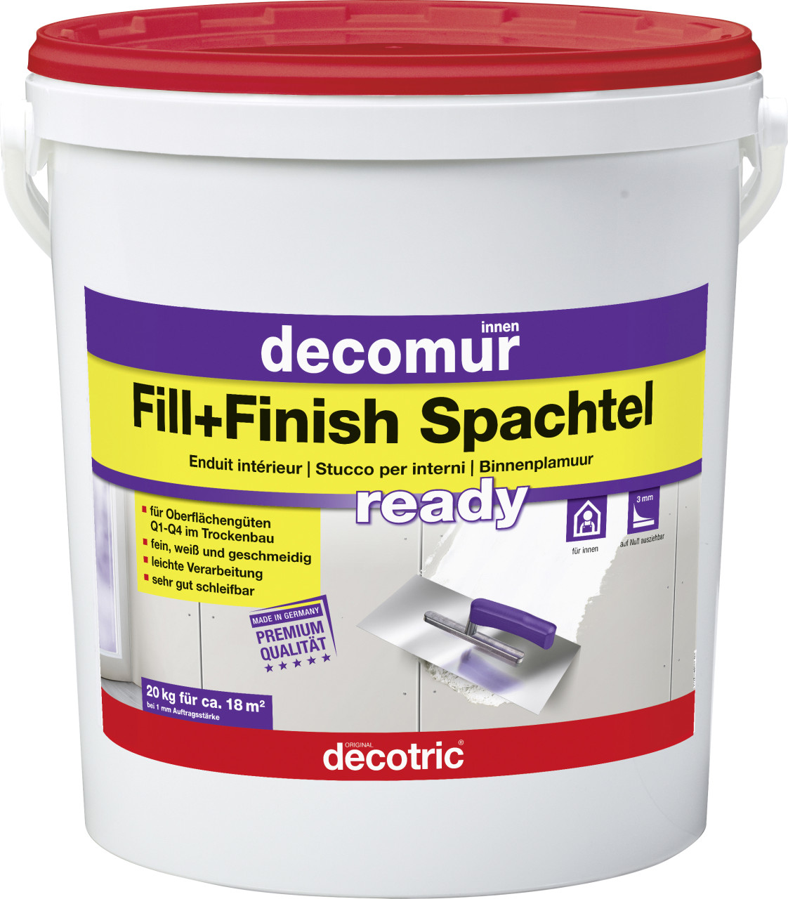 Decotric Decomur Fill+Finish Spachtel ready 20 kg von Decotric
