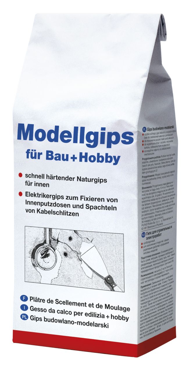 Decotric Modellgips für Bau und Hobby, 1,5 kg von Decotric