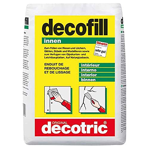 Decotric Spachtelmasse Gibs Spachtel masse Füllspachtel innen 10 kg von Decotric