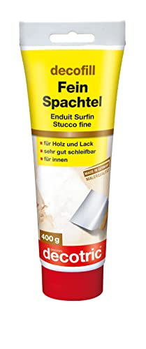 Feinspachtel Spachtelmasse für Holz und Lack für innen 400g von Decotric