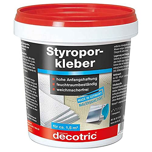 Decotric Styroporkleber 1kg Hartschaumkleber von decotric