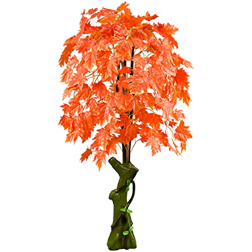 Decovego Ahorn Ahornbaum Kunstpflanze Künstliche Pflanze 180 cm Kunstbaum Innendekoration Kunst Pflanze wie echt im Topf von Decovego