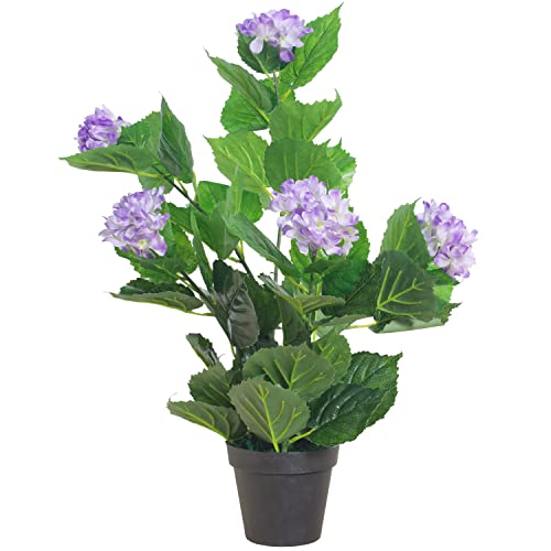 Decovego Künstliche Hortensie Lila Violett Hydrangeaceae Kunstpflanze Künstliche Pflanze 60 cm Kunstblume Kunstbaum Innendekoration Kunst Pflanze wie echt im Topf Decovego Künstliche Hortensie Lila Violett Hydrangeaceae Kunstpflanze Künstliche Pflanze 60 cm Kunstblume Kunstbaum Innendekoration Kunst Pflanze wie echt im Topf von Decovego