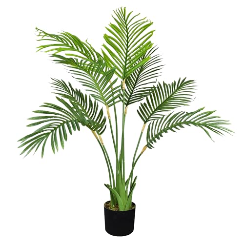 Decovego Künstliche Palme groß Kunstpalme Kunstpflanze Palme künstlich wie echt Plastikpflanze Auswahl Dekoration Deko, Auswahl Palme Pflanze:Palme Modell 10 (Arekapalme 100 cm) von Decovego