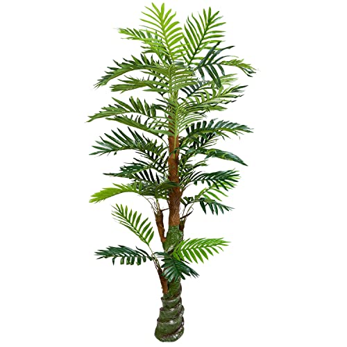 Decovego künstliche Pflanze, künstliche Pflanzen als Deko Wohnzimmer, Kunstpflanzen groß, Plastik Pflanze wie echt, Auswahl Palme Pflanze:Palme Modell 24 (Cycuspalme 165 cm) von Decovego