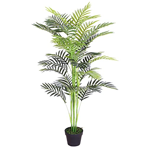 Decovego künstliche Pflanze, künstliche Pflanzen als Deko Wohnzimmer, Kunstpflanzen groß, Plastik Pflanze wie echt, Auswahl Palme Pflanze:Palme Modell 7 (Fächerpalme 120 cm) von Decovego