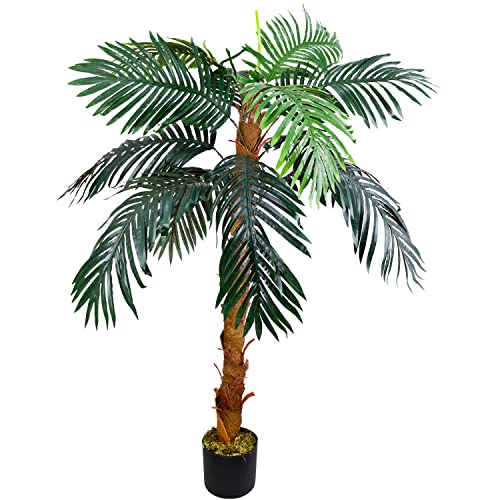 Decovego künstliche Pflanze, künstliche Pflanzen als Deko Wohnzimmer, Kunstpflanzen groß, Plastik Pflanze wie echt, Auswahl Palme Pflanze:Palme Modell 18 (Kokospalme 140 cm) von Decovego