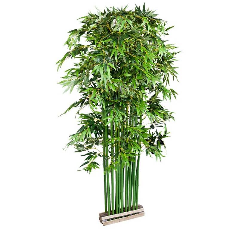 Kunstbambus Bambus Sichtschutz Element Stand Künstliche Pflanze mit Echtholz 200cm, Decovego von Decovego