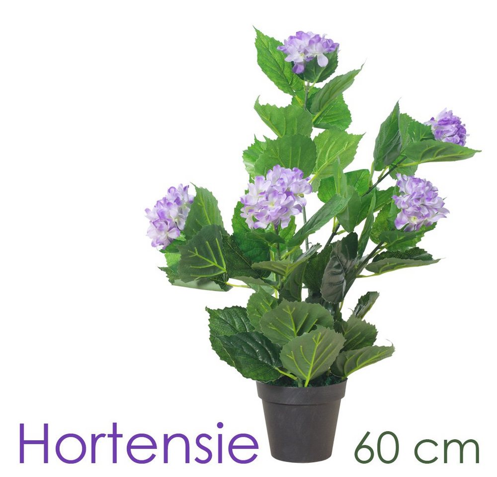 Kunstblume Künstliche Hortensie Hydrangeaceae Kunstpflanze Lila Violett Topf 60cm, Decovego Kunstblume Künstliche Hortensie Hydrangeaceae Kunstpflanze Lila Violett Topf 60cm, Decovego von Decovego