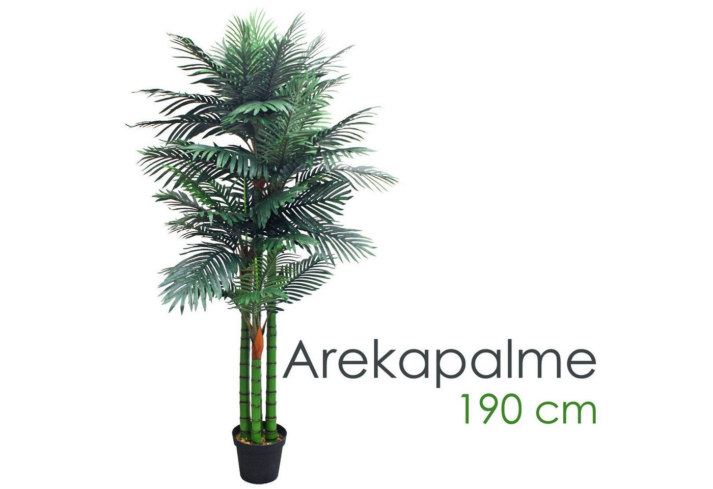 Kunstpalme Kunstpflanze Kunstpalme Palme Palmenbaum Künstliche Pflanze Auswahl, Decovego von Decovego